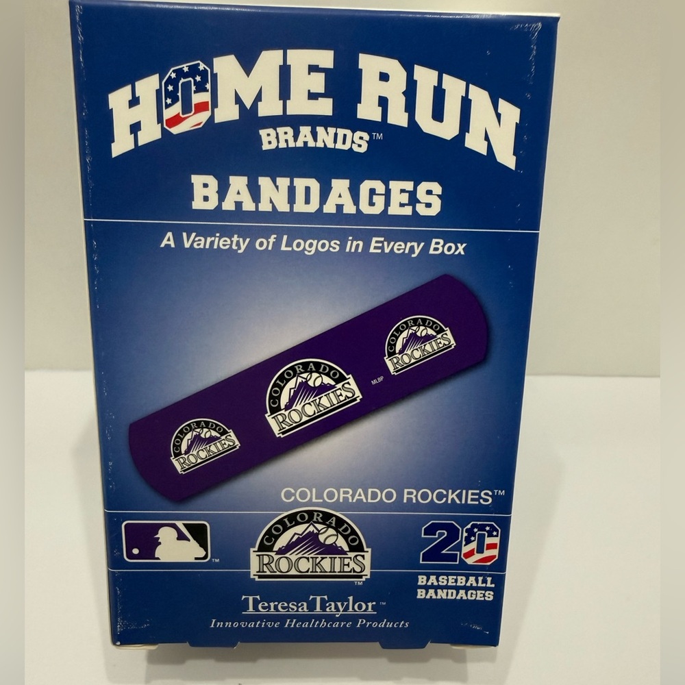 MLB Colorado Rockies baseball bandaid home run bandages team logo 20ct New